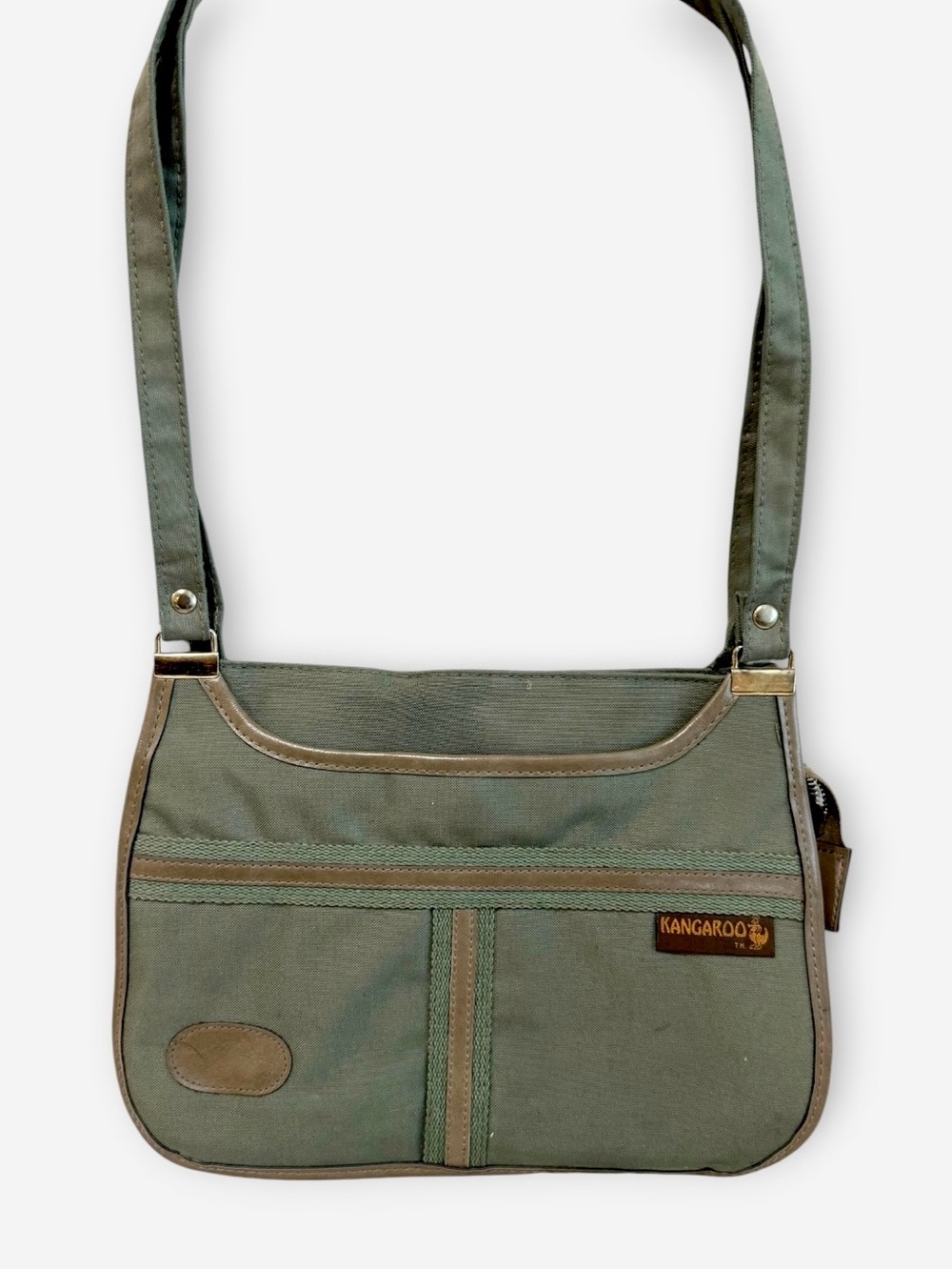 Vintage Kangaroo Canvas Crossbody Bag With Matching Coin Pouch